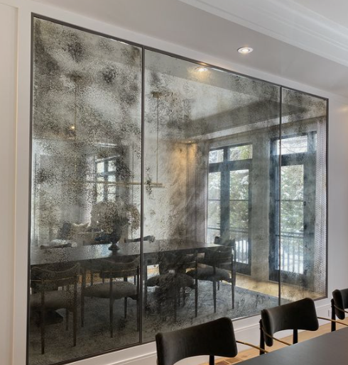 mirrored feature walls