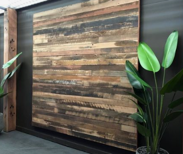 wooden feature walls